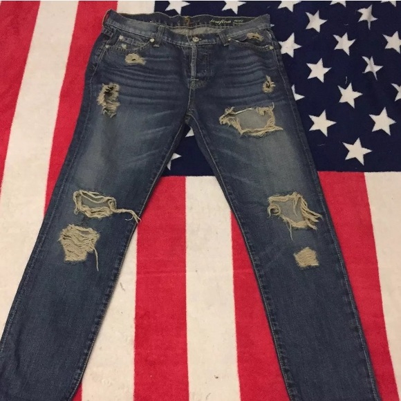 7 For All Mankind Denim - 7 for All Mankind Josefina Skinny Boyfriend Sz 26